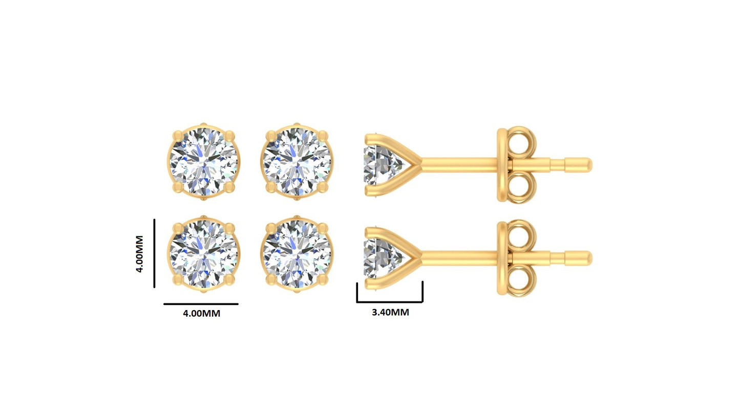 Classic Blissful Solitaire Lab Diamond Martini Studs Earrings