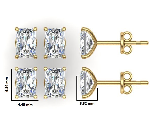 Classic Blissful Solitaire Lab Diamond Martini Studs Earrings