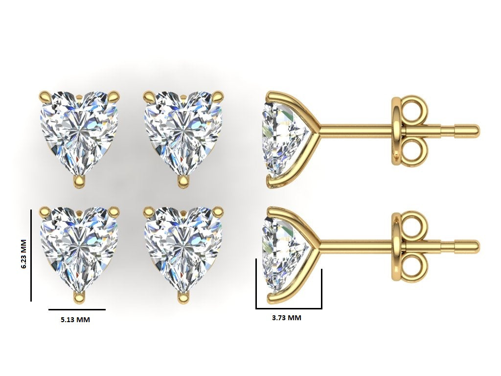 Classic Blissful Solitaire Lab Diamond Martini Studs Earrings