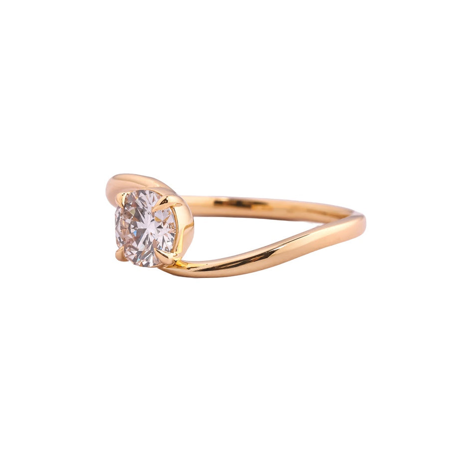 Arc Round Sculptural Bypass Ring — view 2