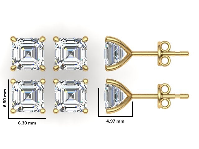 Classic Blissful Solitaire Lab Diamond Martini Studs Earrings