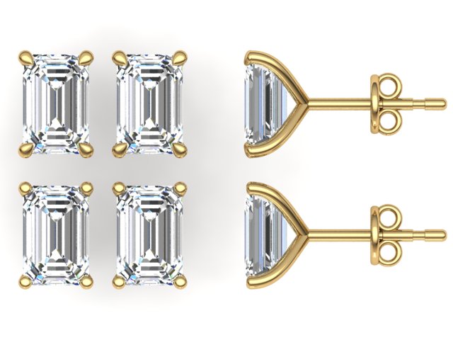 Classic Blissful Solitaire Lab Diamond Martini Studs Earrings