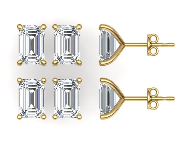 Classic Blissful Solitaire Lab Diamond Martini Studs Earrings