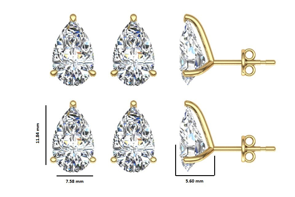Classic Blissful Solitaire Lab Diamond Martini Studs Earrings