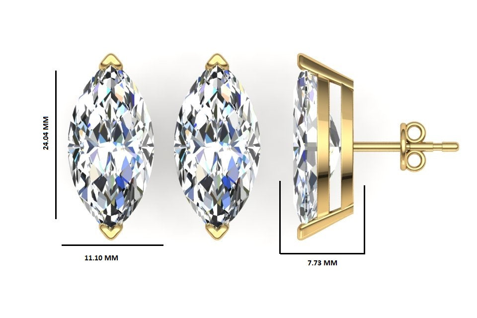 Classic Blissful Solitaire Lab Diamond Martini Studs Earrings