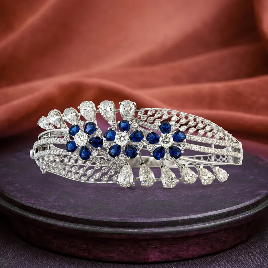7.69 Carat Lab-Grown Diamond Bracelet with Colour Stones for Women - view 4
