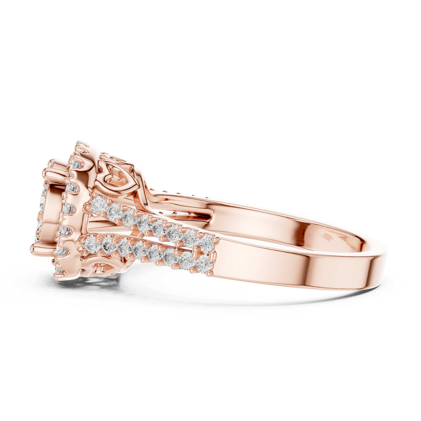 Ethereal Spark Royal Look – Cluster Style Lab Diamond Engagement Ring