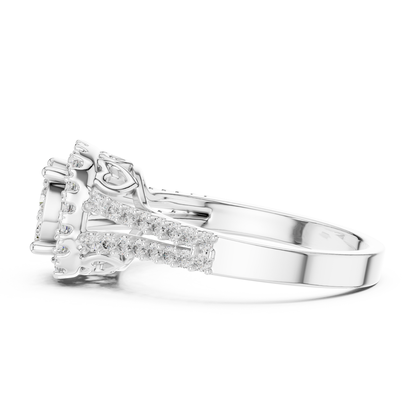 Ethereal Spark Royal Look – Cluster Style Lab Diamond Engagement Ring
