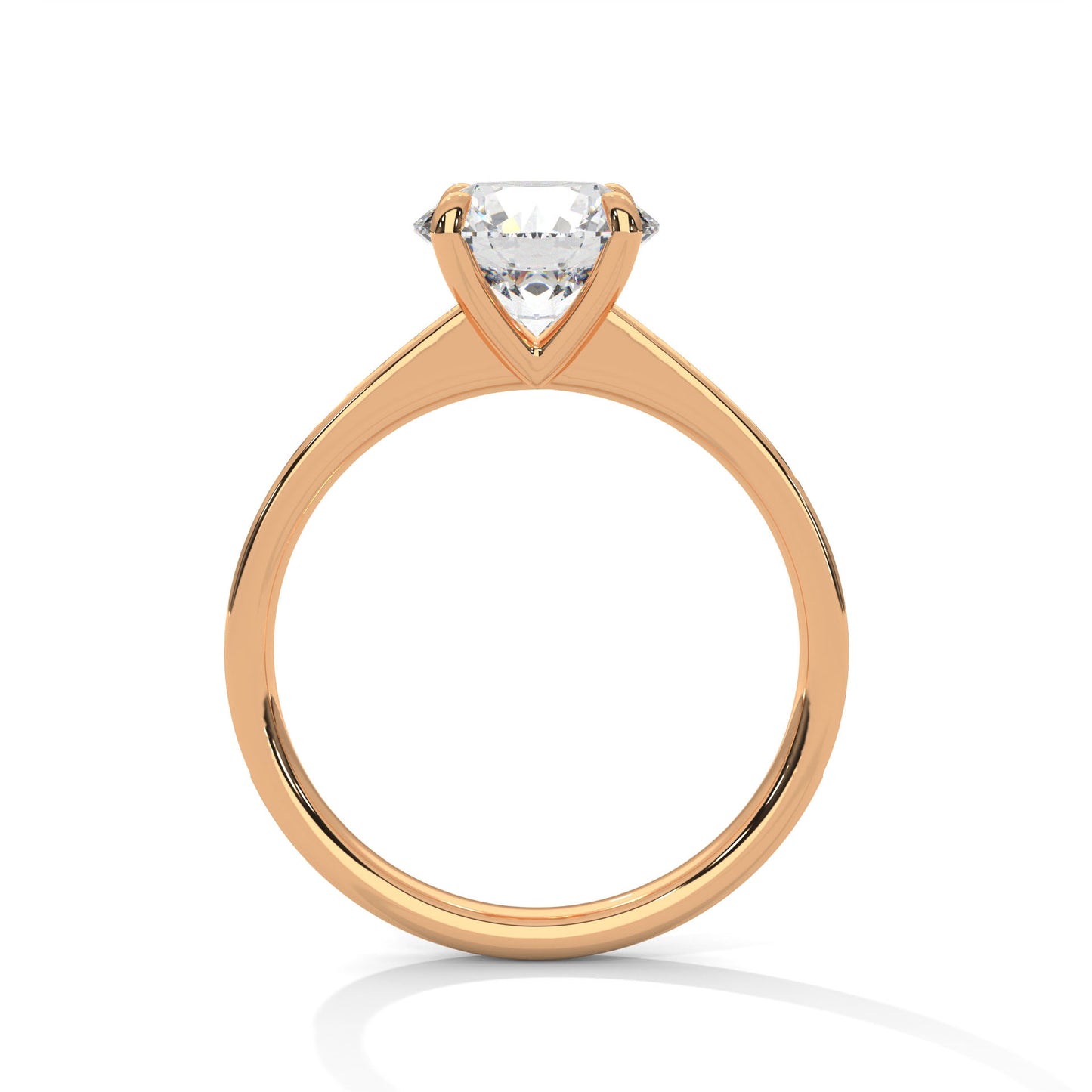 Luster 2 Carat Round Solitaire Lab Diamond Wedding Ring