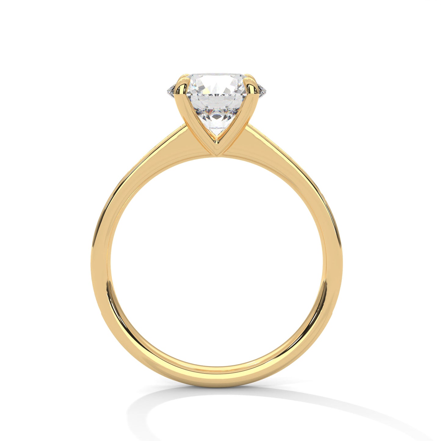 Luster 2 Carat Round Solitaire Lab Diamond Wedding Ring