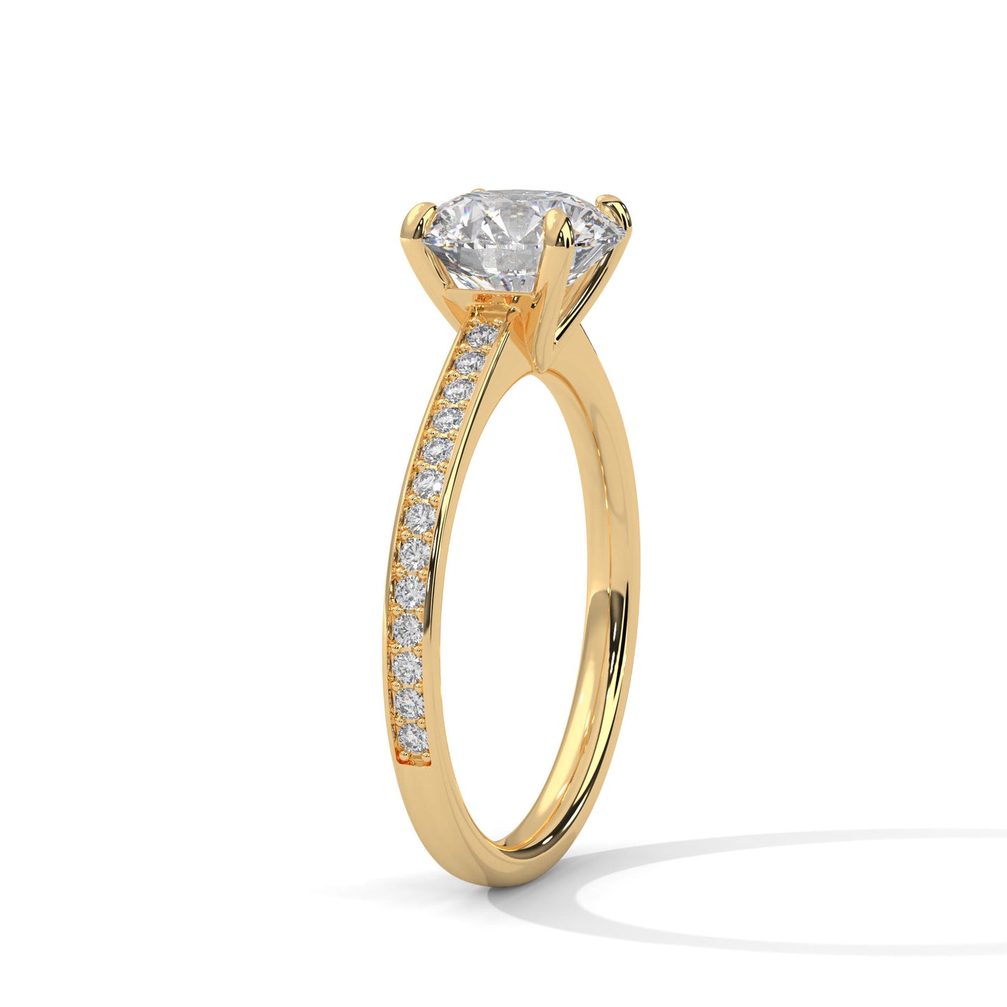 Luster 2 Carat Round Solitaire Lab Diamond Wedding Ring