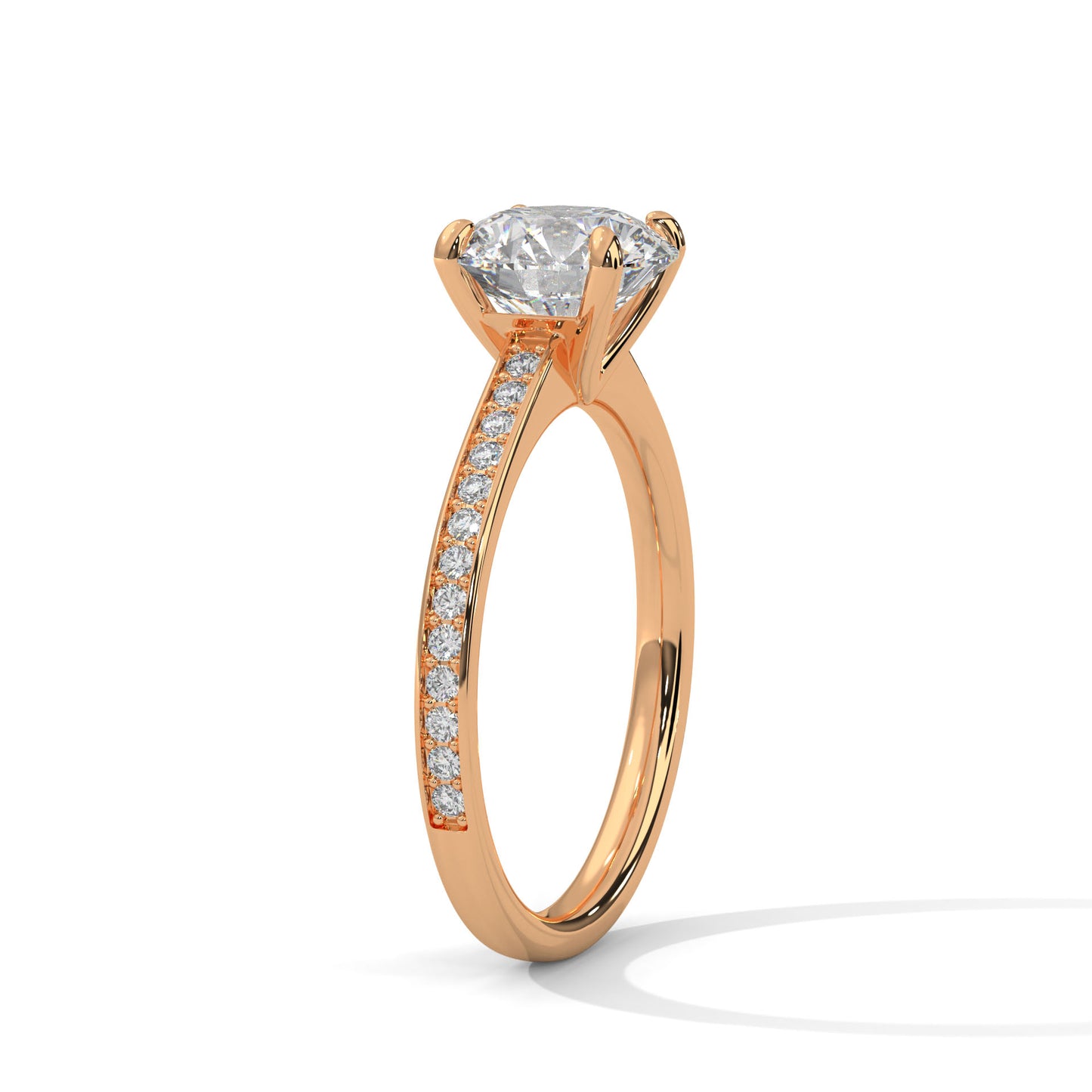 Luster 2 Carat Round Solitaire Lab Diamond Wedding Ring
