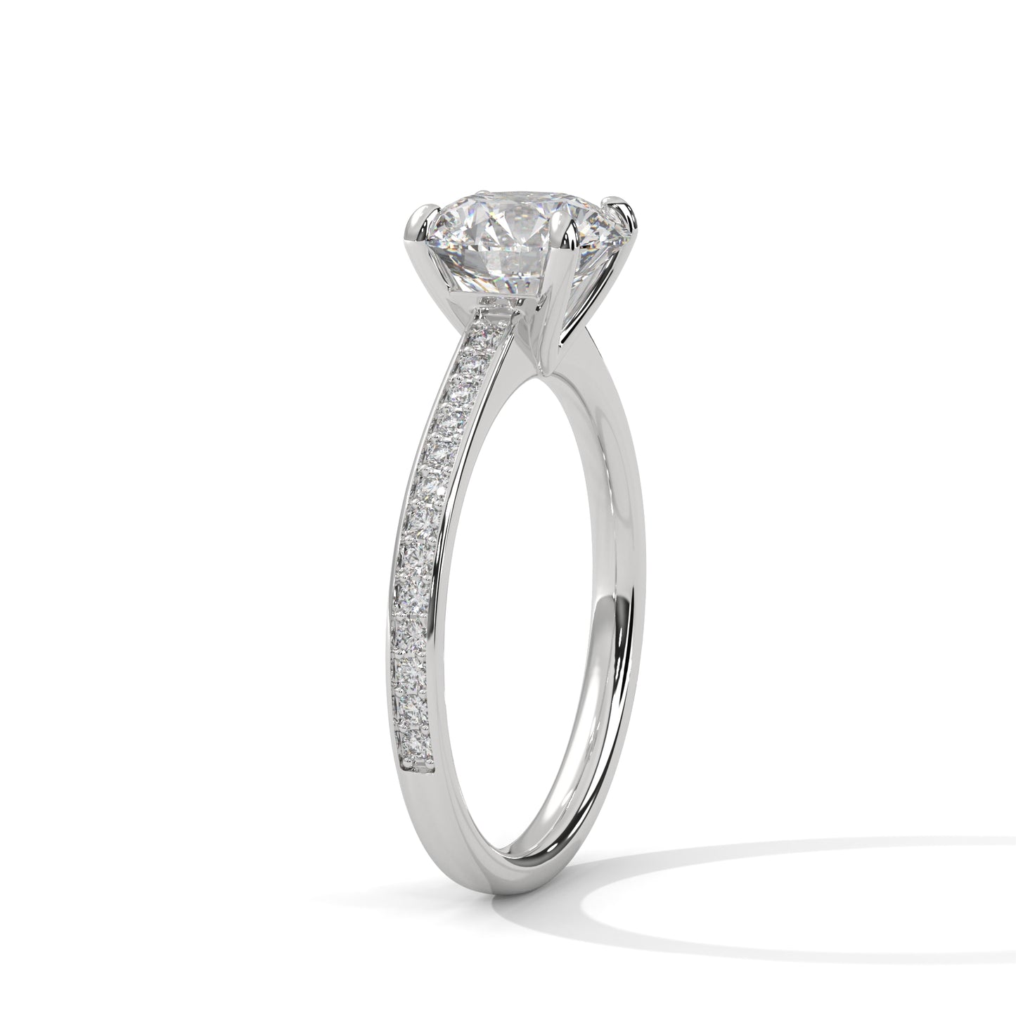 Luster 2 Carat Round Solitaire Lab Diamond Wedding Ring
