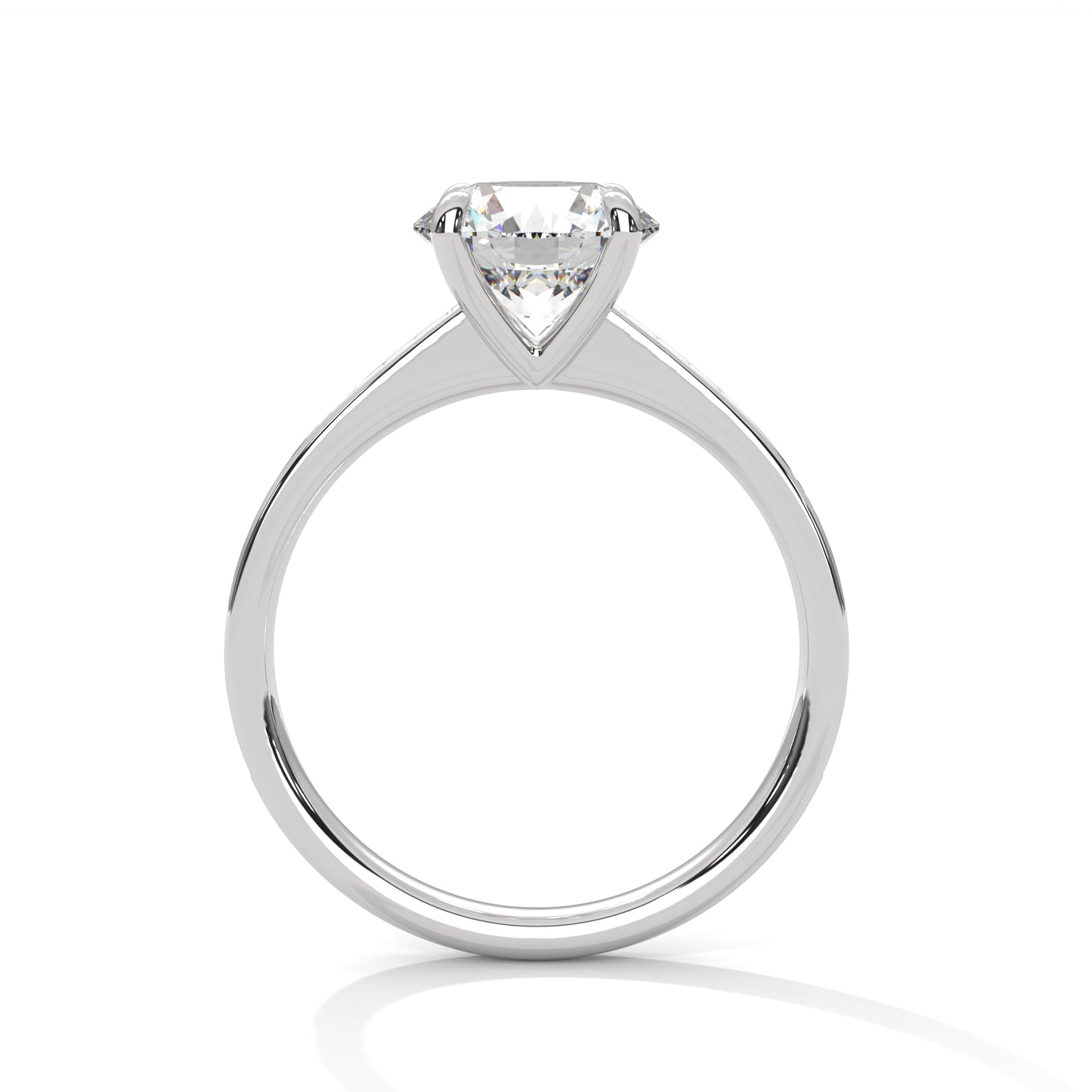 Luster 2 Carat Round Solitaire Lab Diamond Wedding Ring