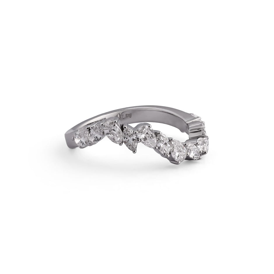 Aurelia Marquise Cascade Sculptural Band — view 1