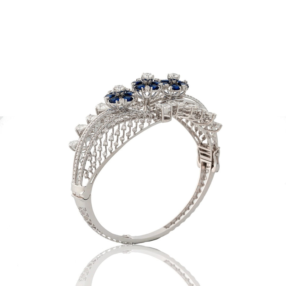 7.69 Carat Lab-Grown Diamond Bracelet with Colour Stones for Women - view 1