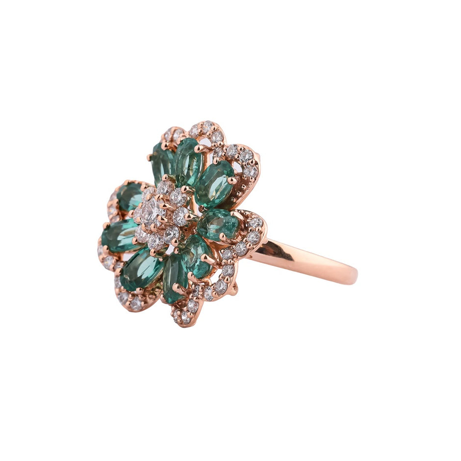 Verdant Garden Floral Cocktail Ring — view 2