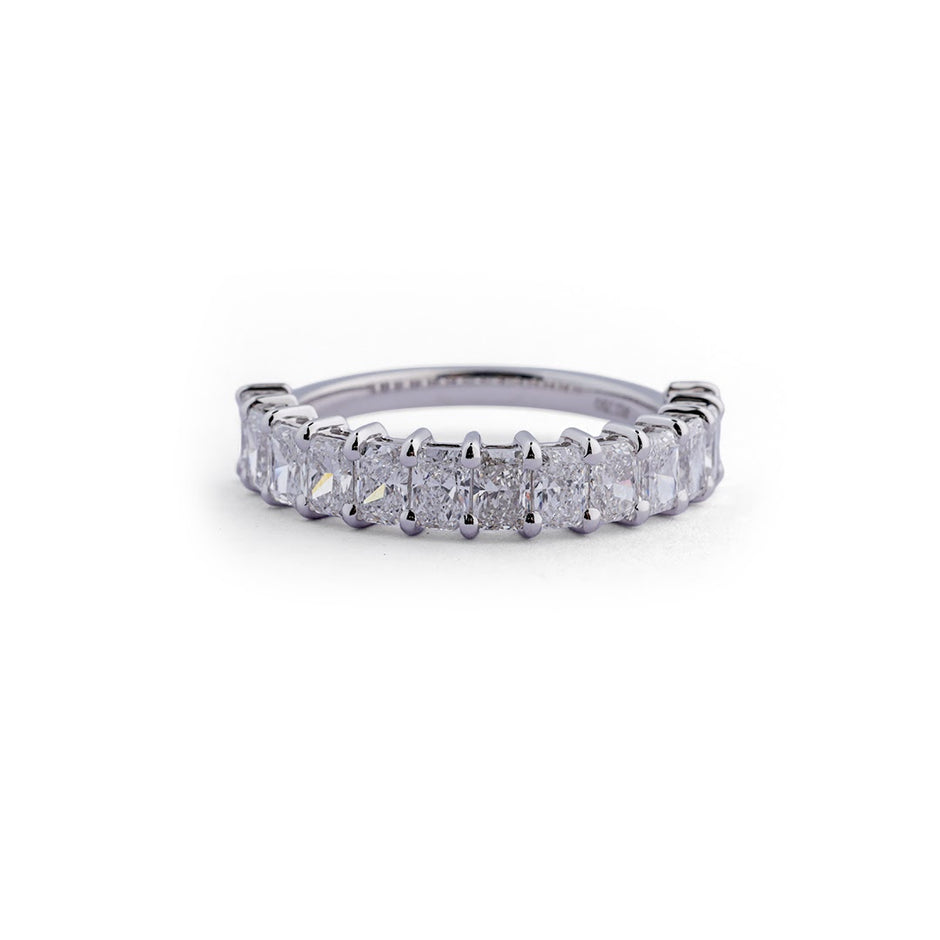 Radiant-Cut Lab-Grown Diamond Band - front view