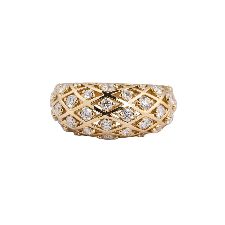 Geo Lattice Diamond Statement Band — view 1