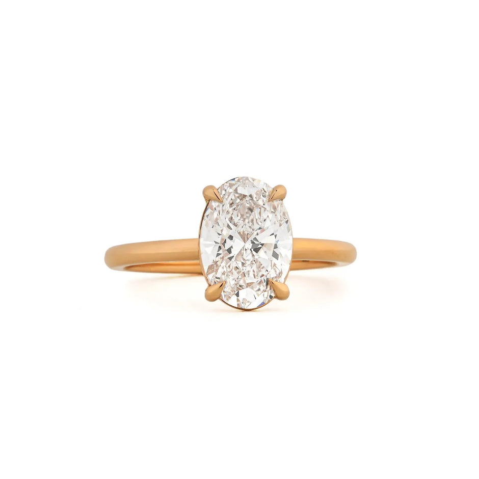 Serena Oval Solitaire Ring — front view
