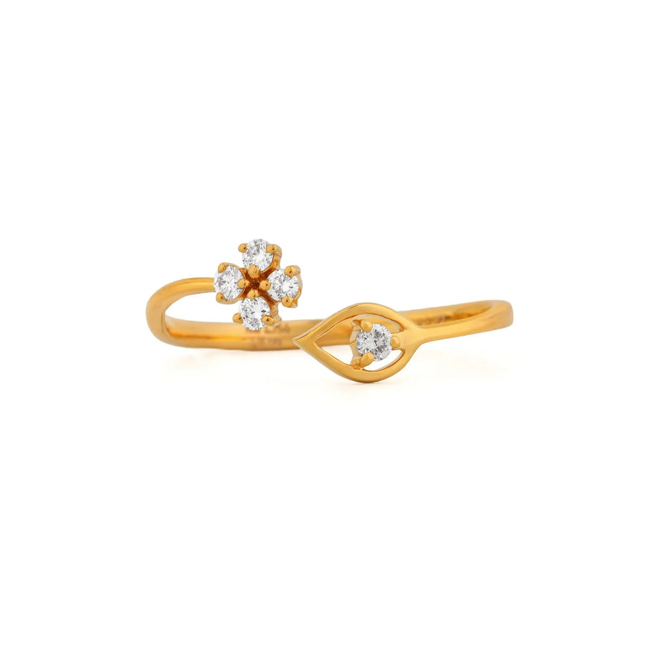 Fleur Duo Open Diamond Ring — front view