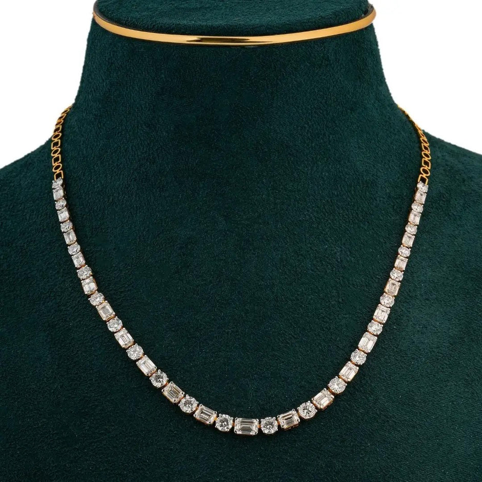 12.31 Ct Mixed-Cut Lab-Grown Diamond Necklace — view 1