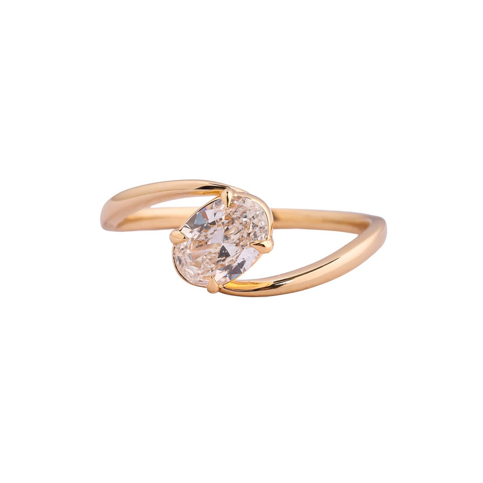 Orbit Oval Sculptural Bypass Ring — view 1