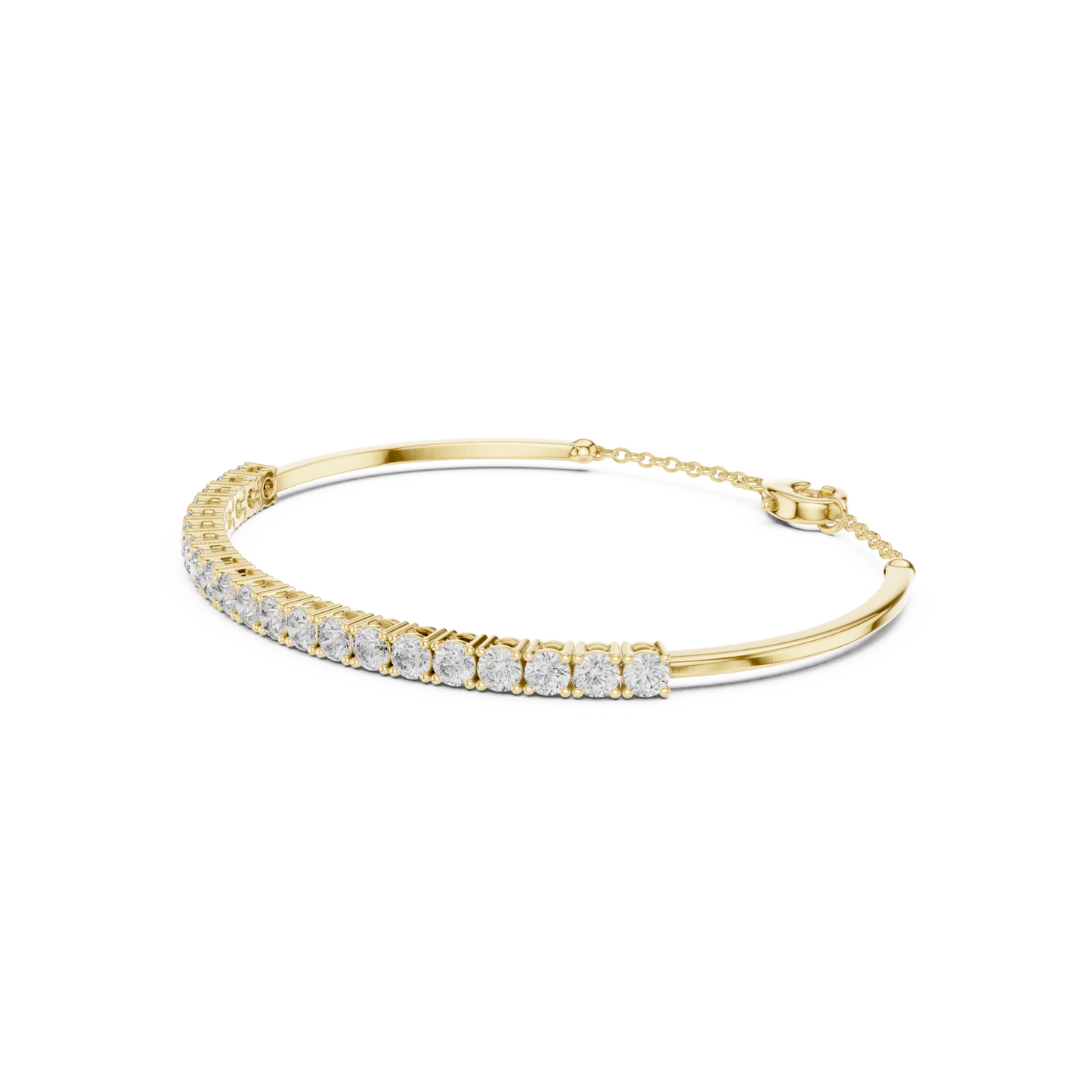Idiom of Style And Budget Luxury Lab Diamond Tennis Bracelet With Chain For Office Wear