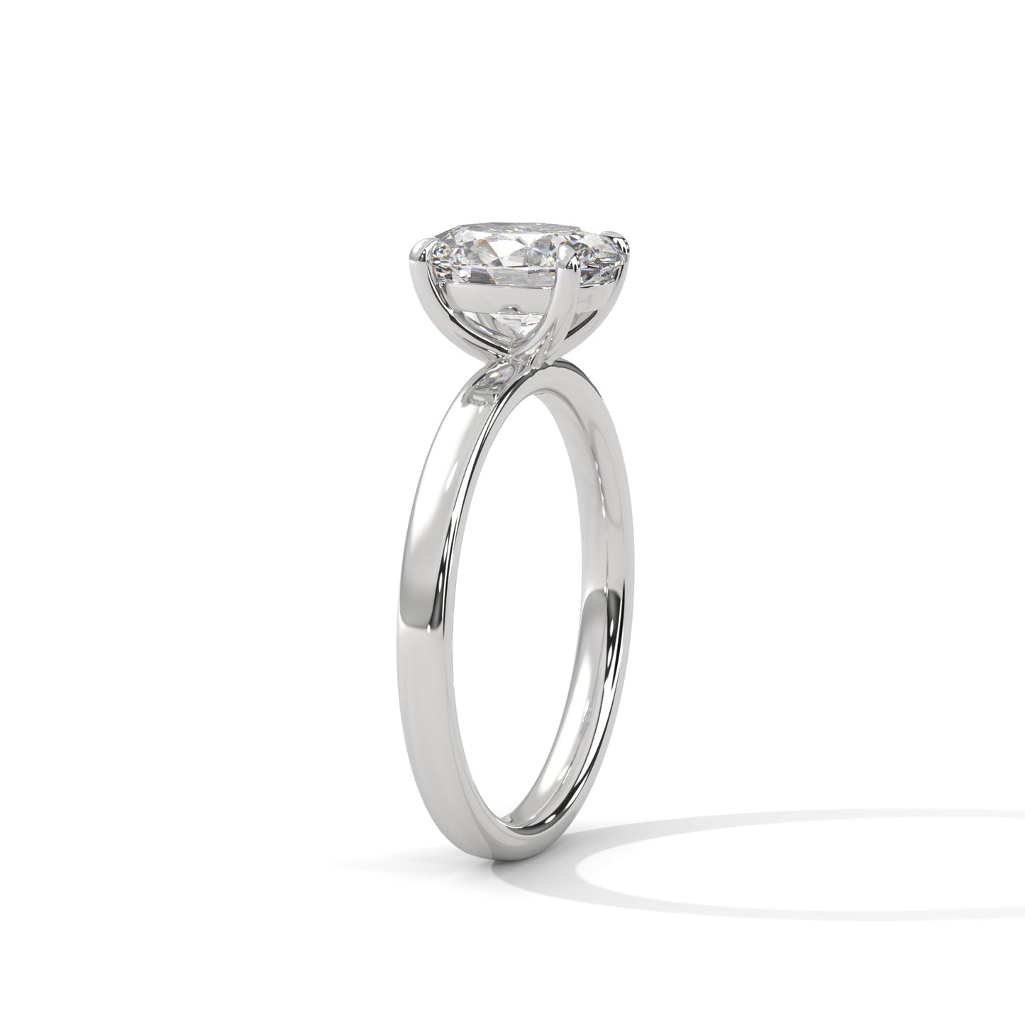 Elegant Modern 1.67 Carat Oval Solitaire Lab Diamond Ring For Women