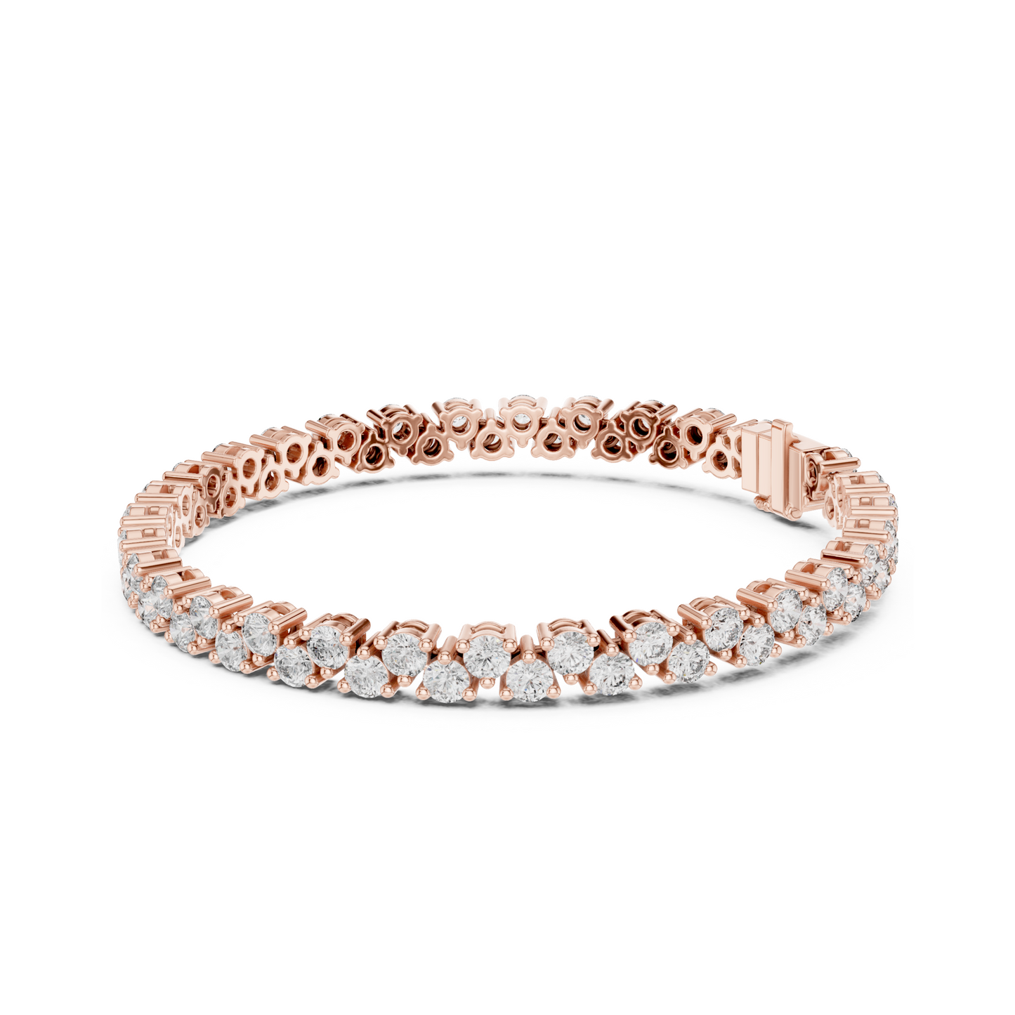 Lustrous Lab Diamond Tennis Band – Classic Round Cut Luxury Bracelet for Women