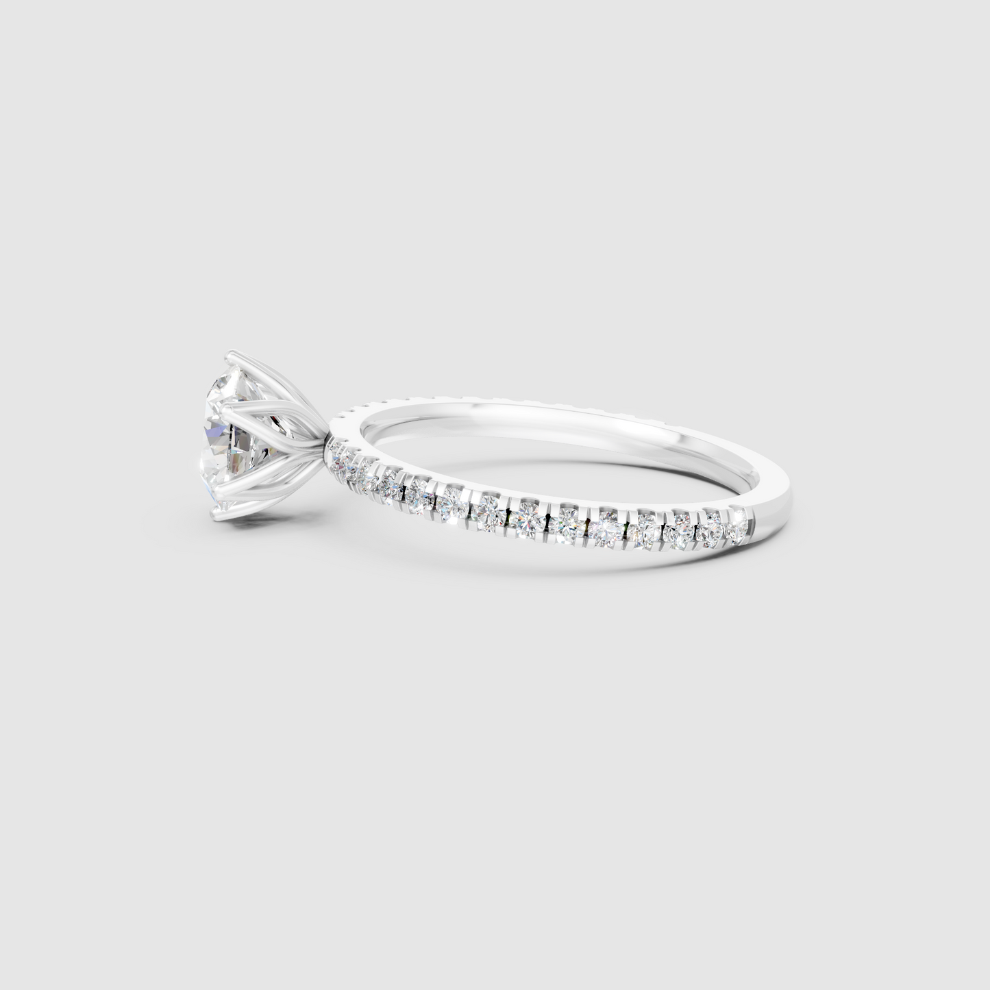 PureSoul Round Lab Grown Diamond Engagement Ring
