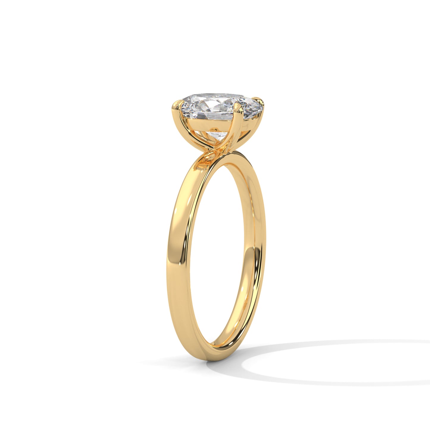 Elegant Modern 1.67 Carat Oval Solitaire Lab Diamond Ring For Women