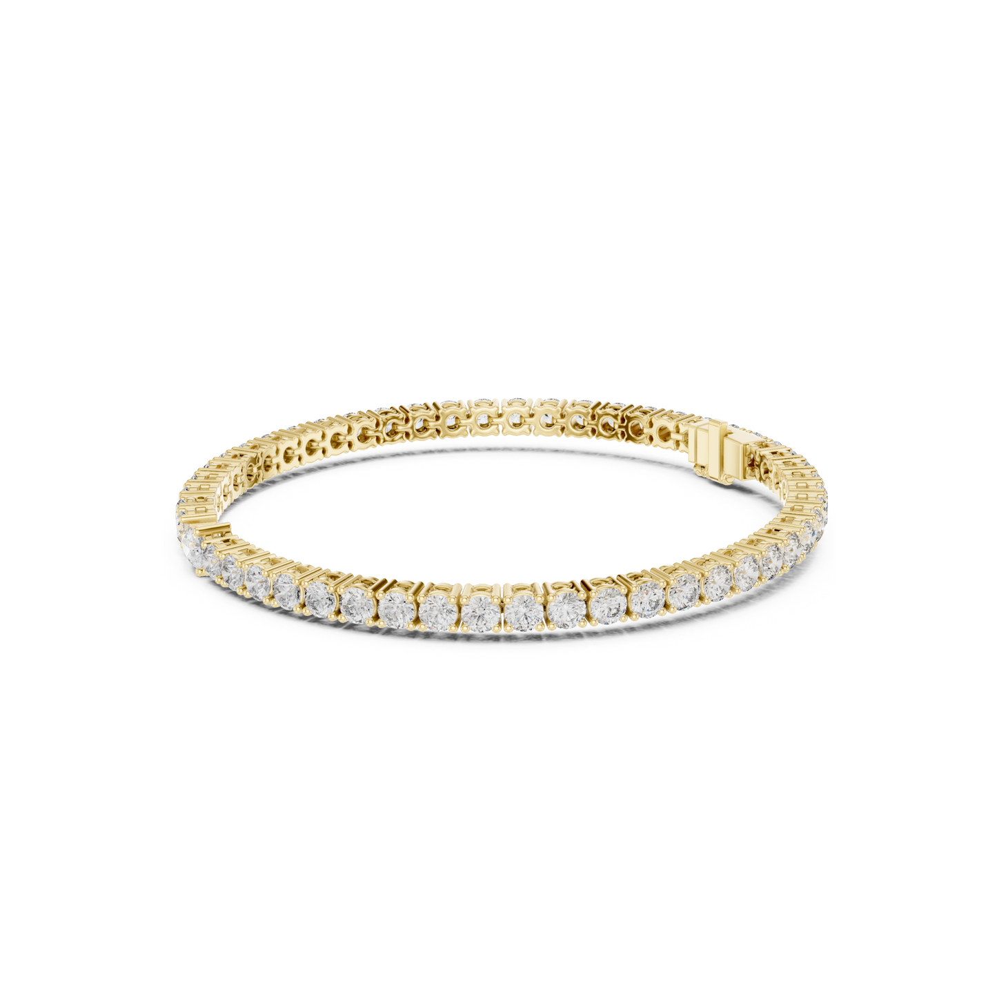 Classic Round Tennis Bracelet With Lab Diamonds