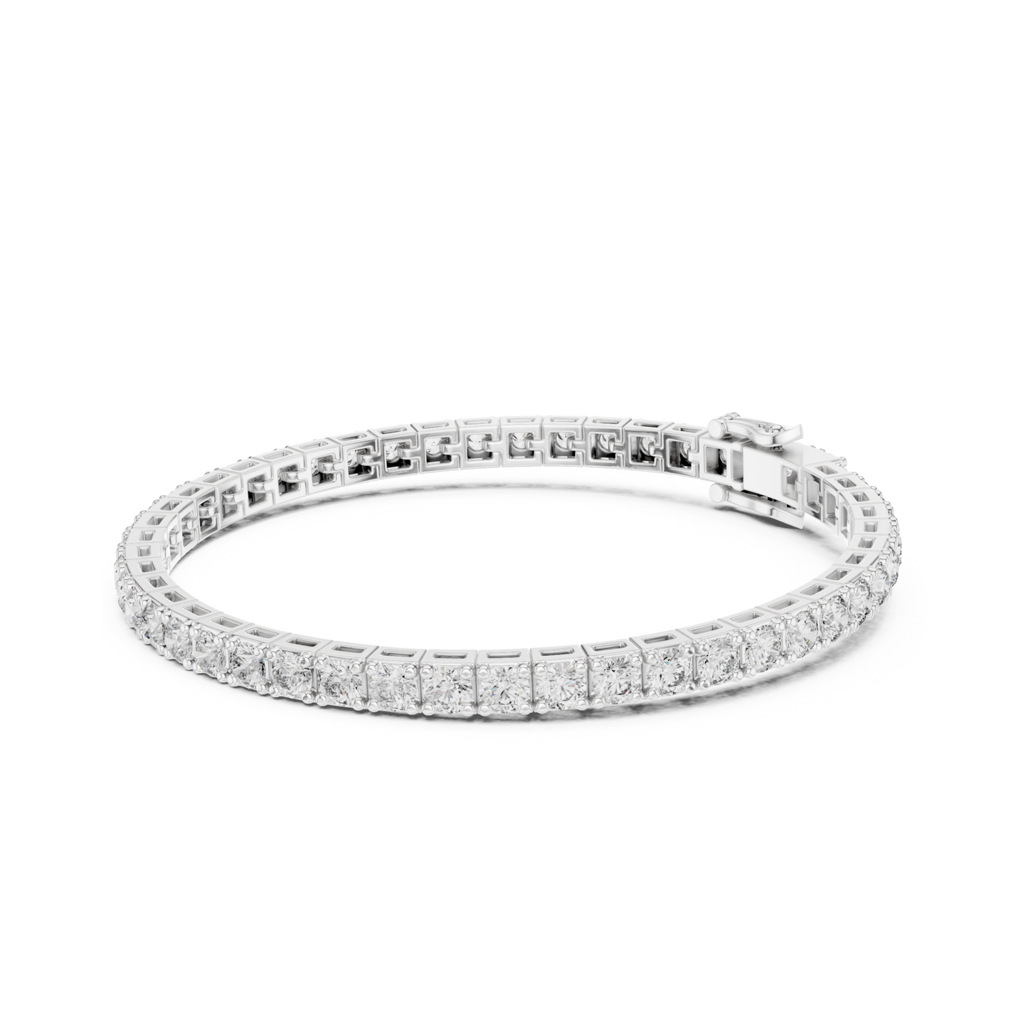 Majestic Spark Round Lab Diamond Tennis Bracelet – Precious Gift for Her