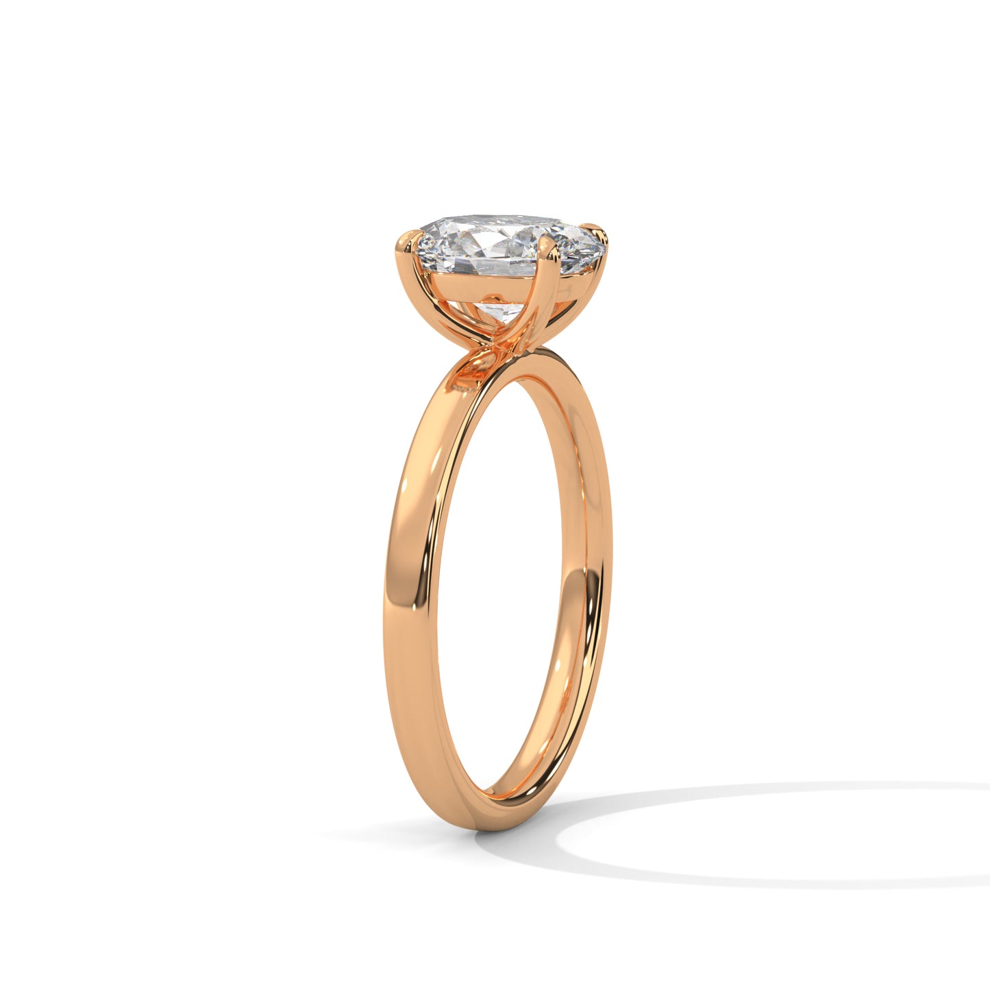 Elegant Modern 1.67 Carat Oval Solitaire Lab Diamond Ring For Women
