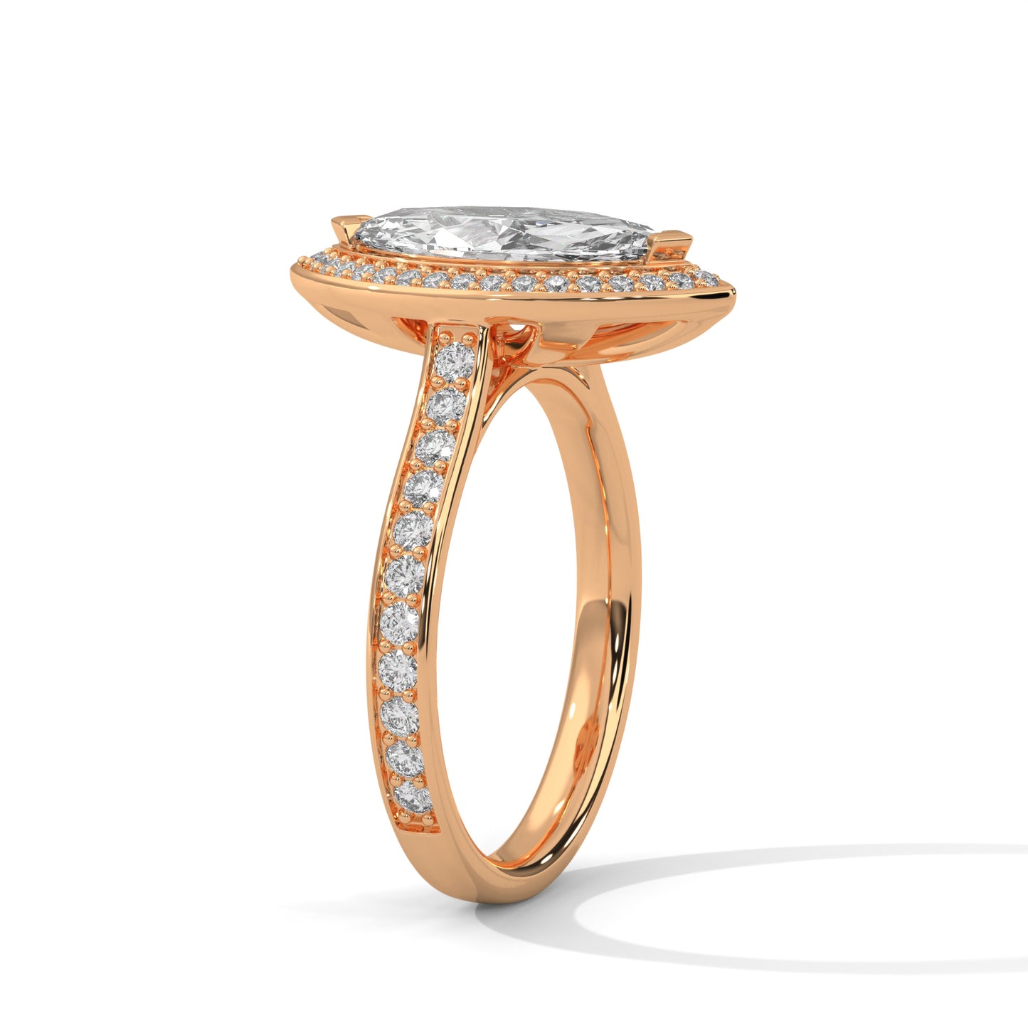 2 Carat Marquise Cut Lab Grown Diamond Sleek Ring Gifts For Special Women