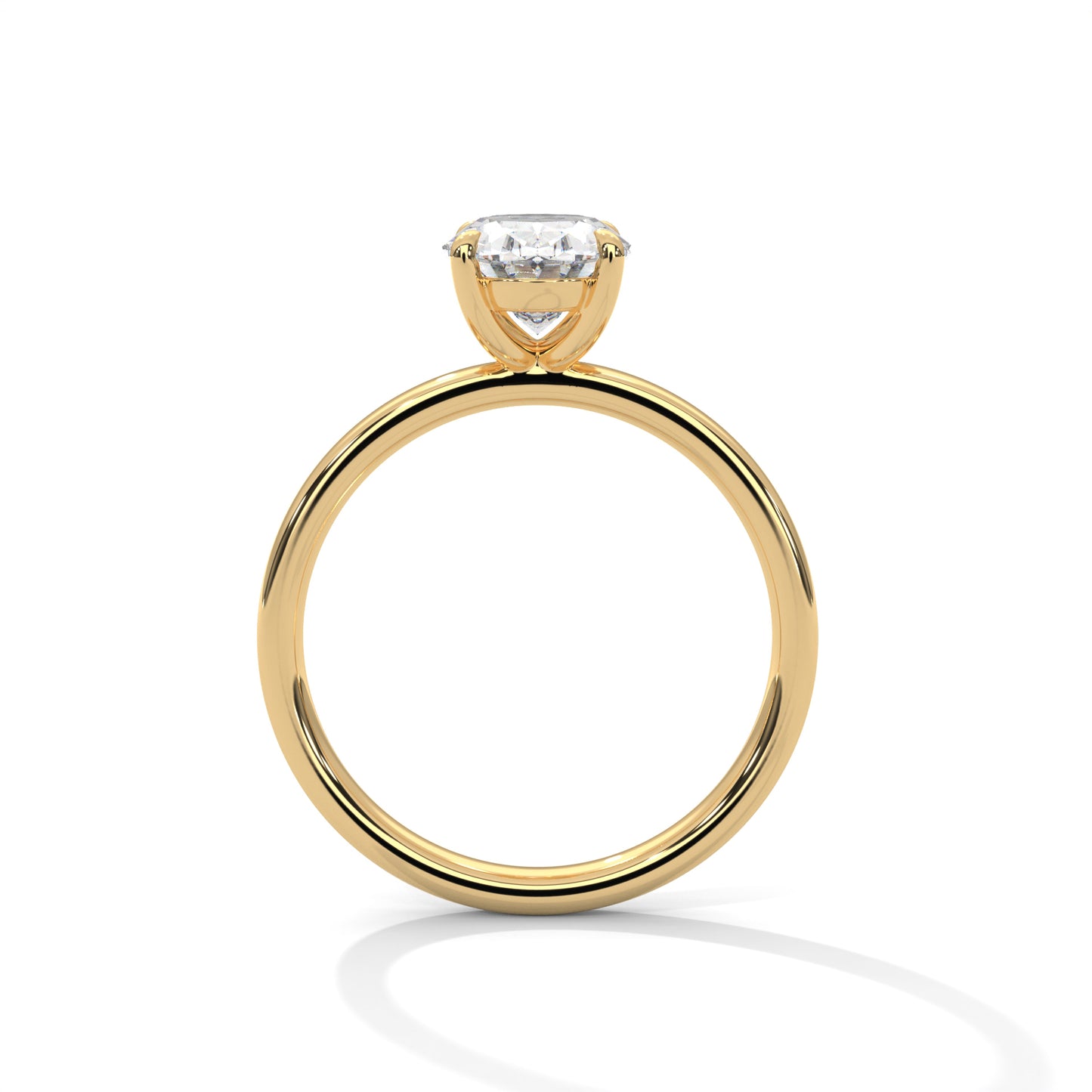 Elegant Modern 1.67 Carat Oval Solitaire Lab Diamond Ring For Women