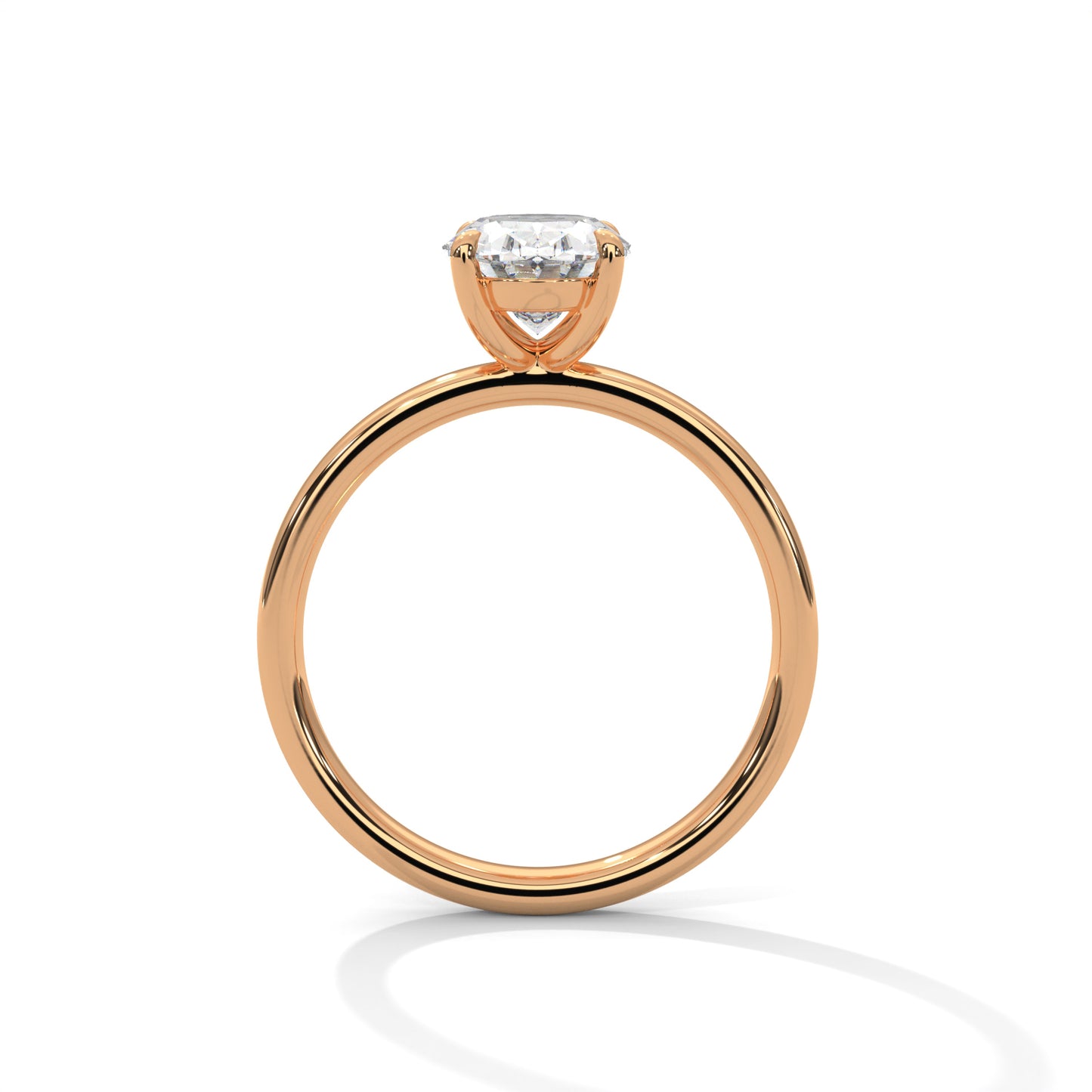 Elegant Modern 1.67 Carat Oval Solitaire Lab Diamond Ring For Women