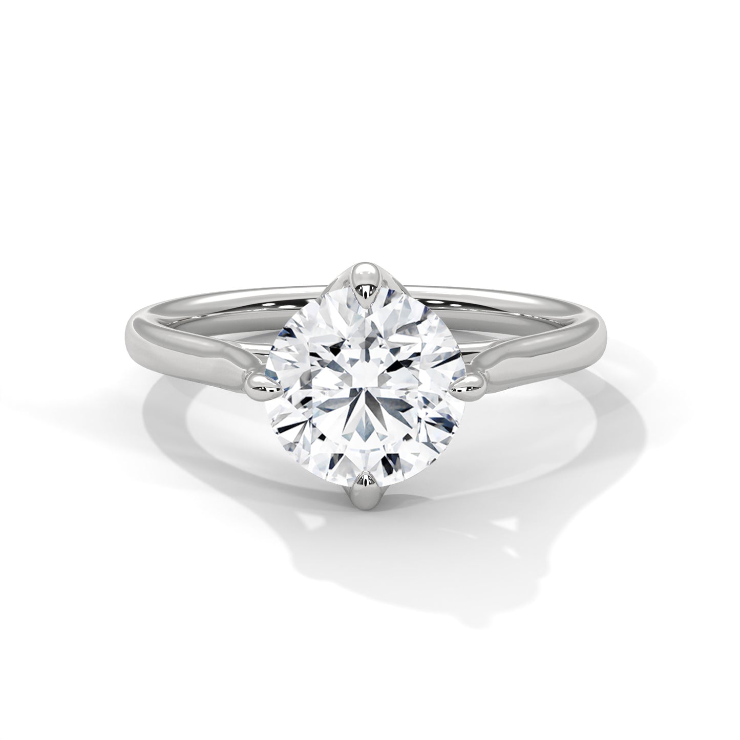 Promise Simple Ring in 2 Carat Round Lab Diamond