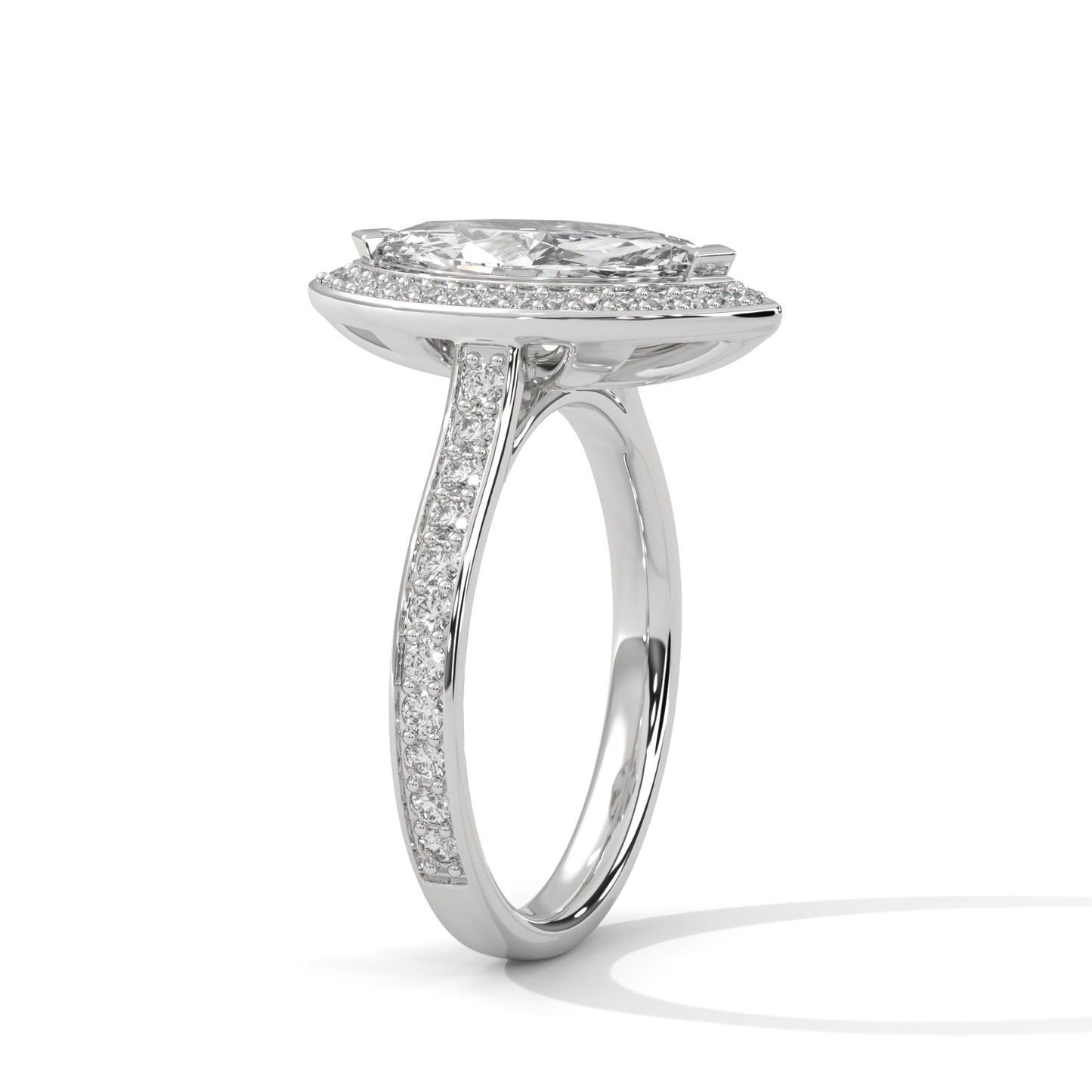 2 Carat Marquise Cut Lab Grown Diamond Sleek Ring Gifts For Special Women