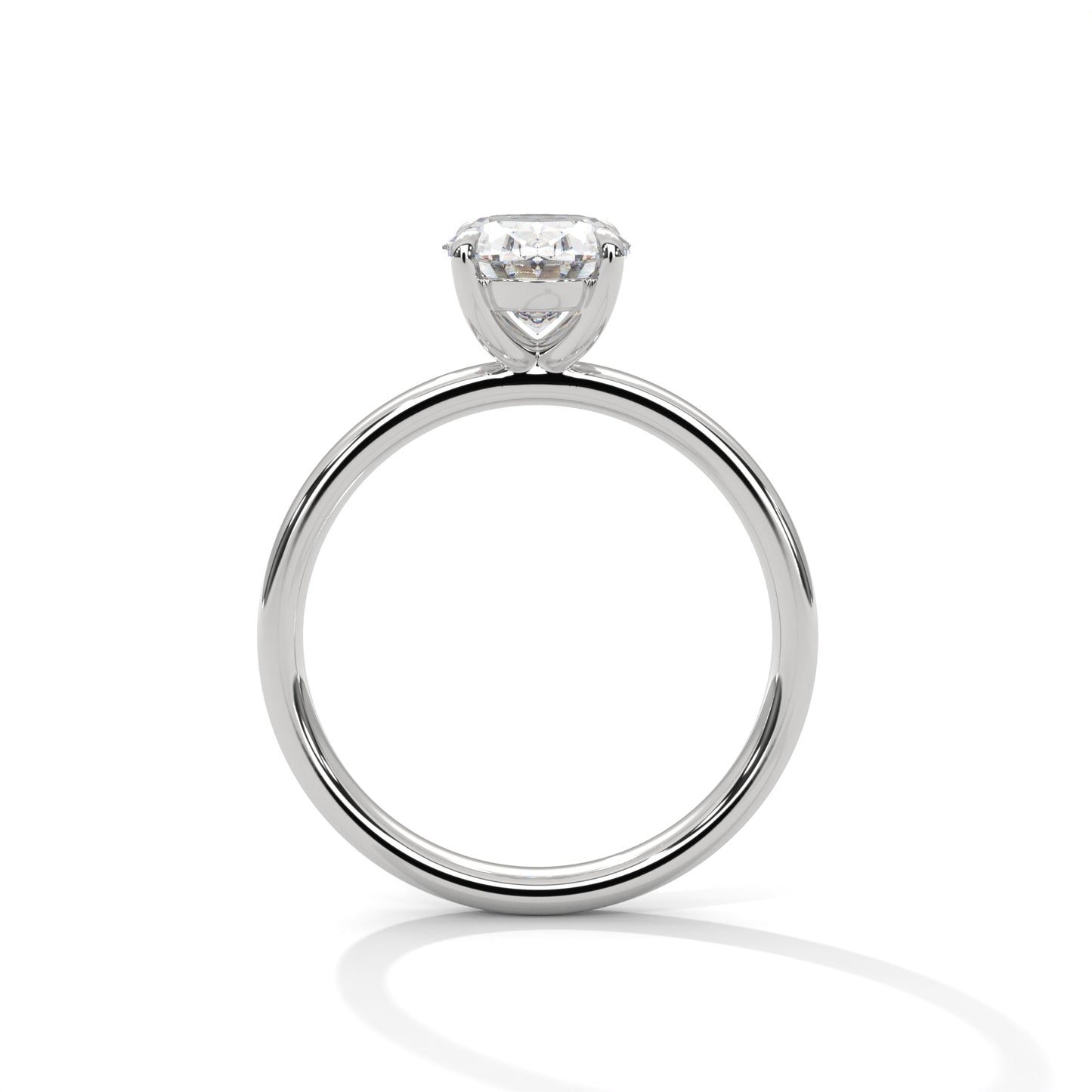Elegant Modern 1.67 Carat Oval Solitaire Lab Diamond Ring For Women