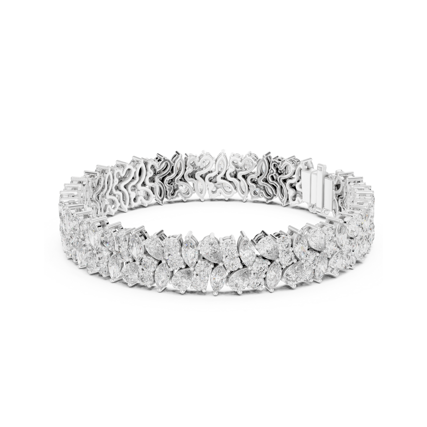 Exquisite Multi Shape Lab Diamond Tennis Bracelet for Everlasting Togetherness