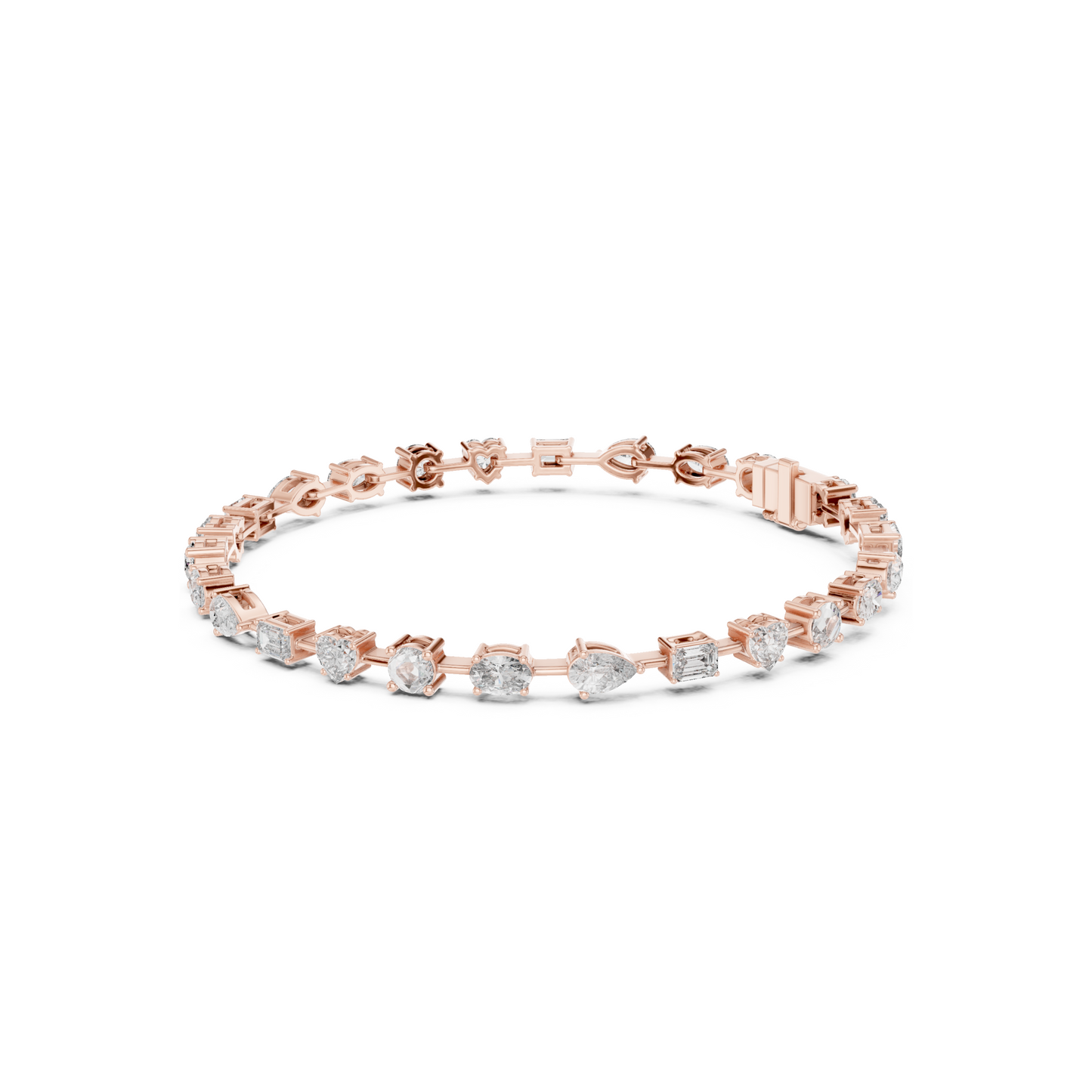 Architectural Essence Lab Diamond Multi-Cut Tennis Bracelet For Gifting