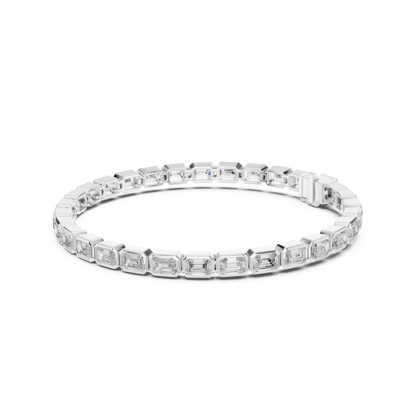 Lustro Grace Emerald Lab Diamond Tennis Bracelet For Special Occasion