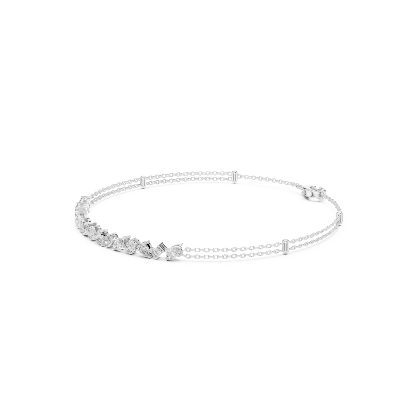 Timeless Bond Multi-Shape Lab Diamond Tennis Bracelet - A Token of Friendship & Luxury