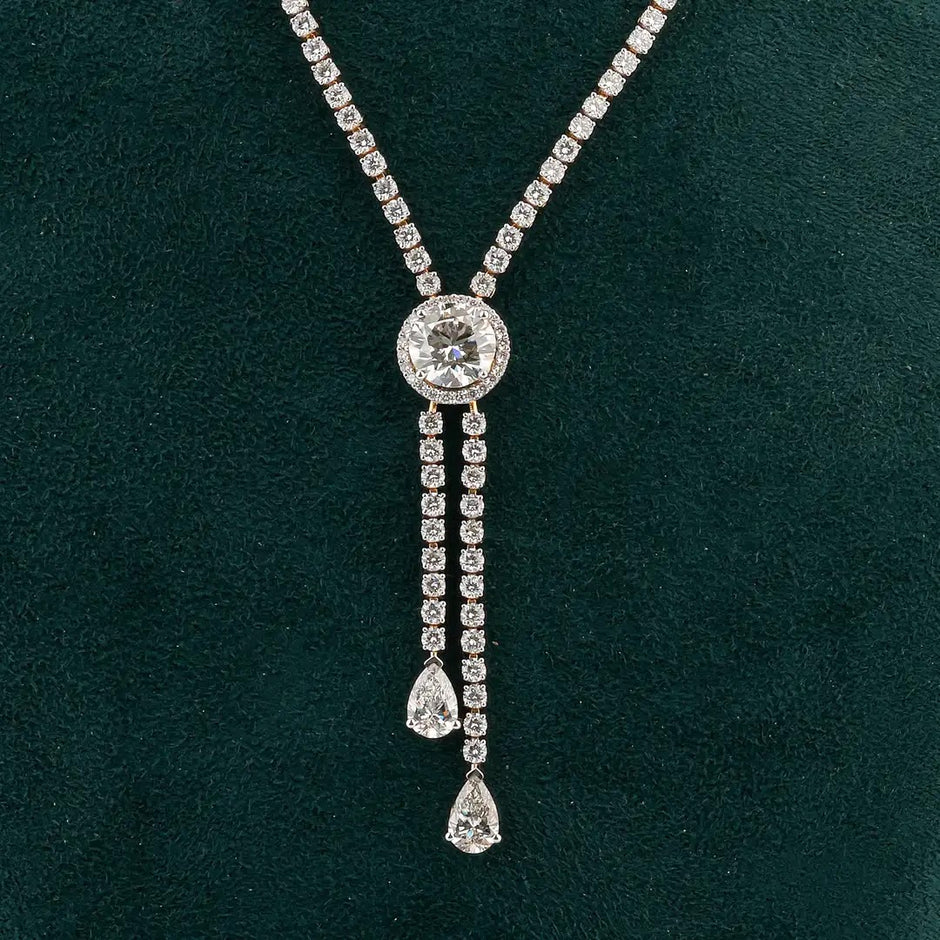 8.47 Ct Mixed-Cut Lab-Grown Diamond Necklace — view 1