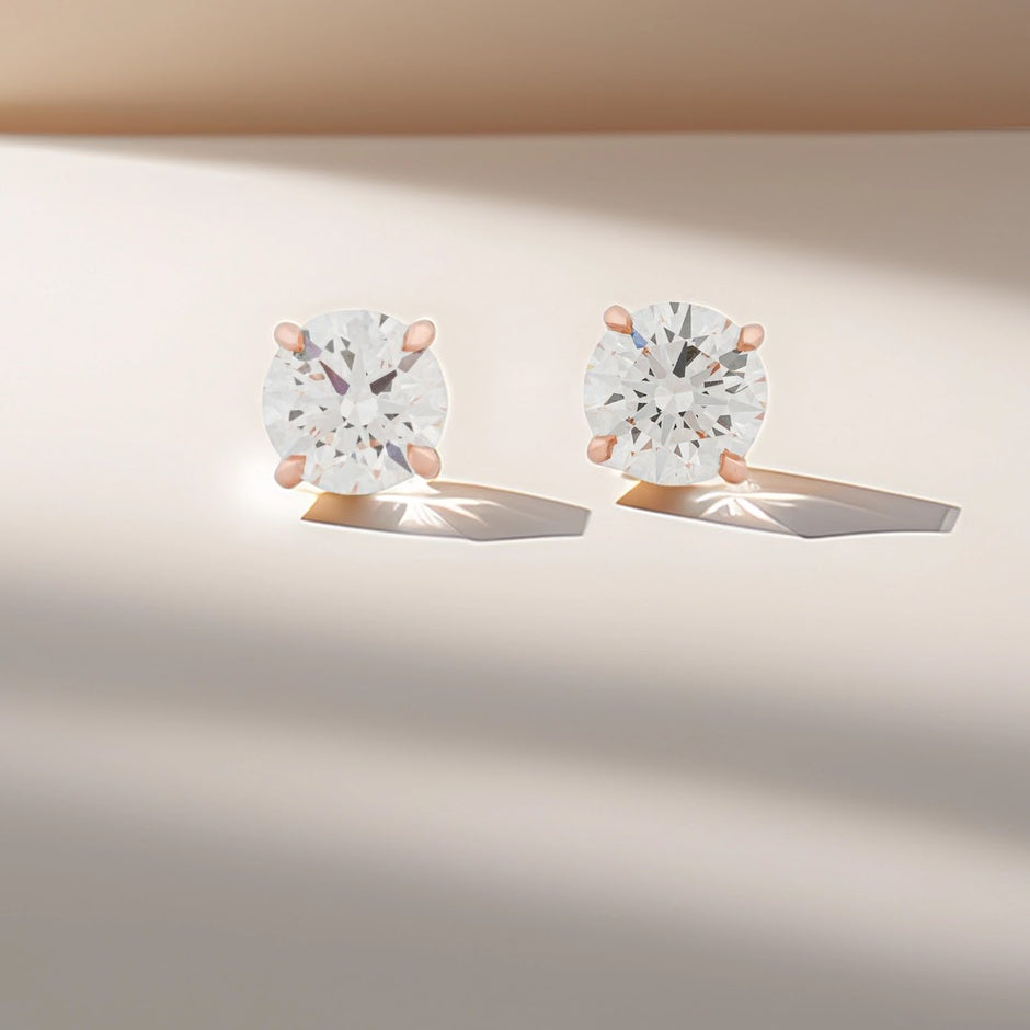 5.13 Ct Round Lab-Grown Diamond Stud Earrings — view 1