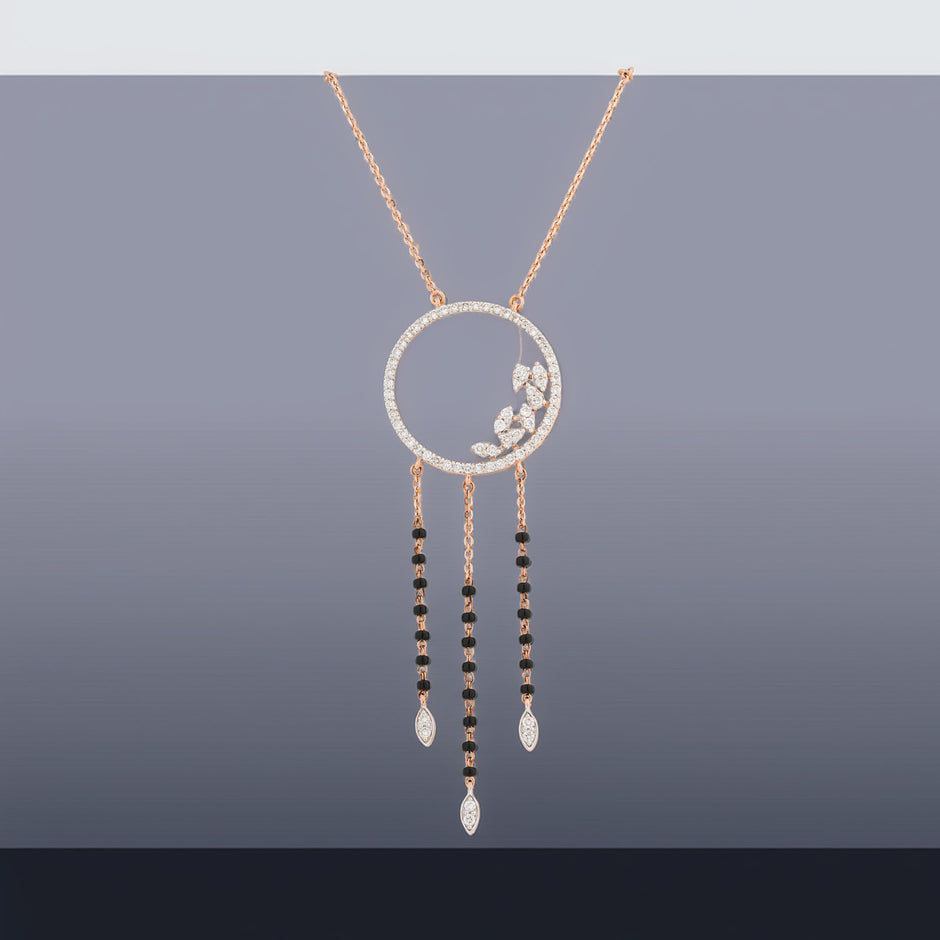 1.06 Carat Lab-Grown Diamond Mangalsutra with Colour Stones for Women - view 2