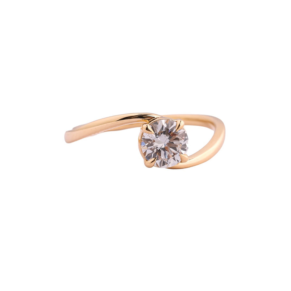 Arc Round Sculptural Bypass Ring — view 1