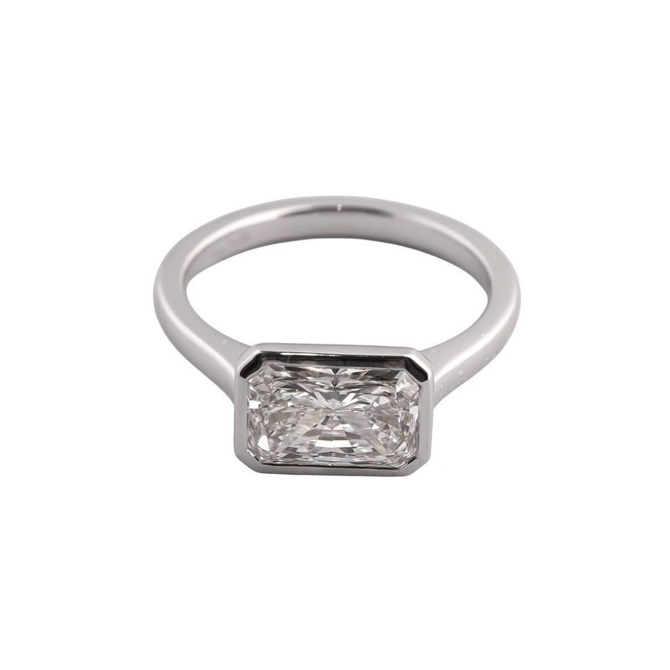 Nox East-West Radiant Bezel Ring — view 2